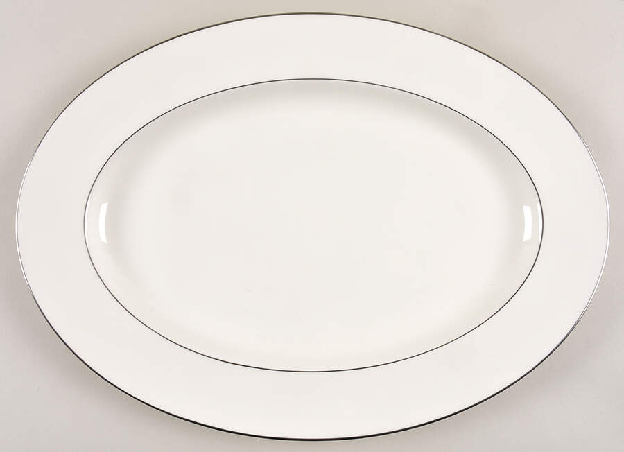 Purity White 16" Oval Serving Platter by Noritake-1