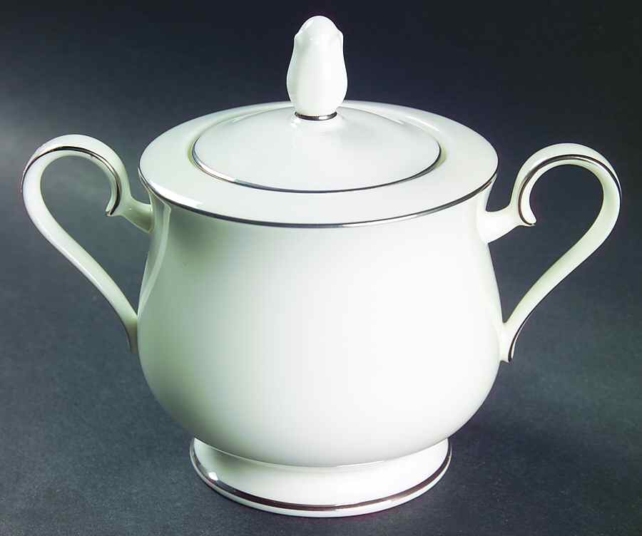 Purity White Sugar Bowl & Lid by Noritake-1