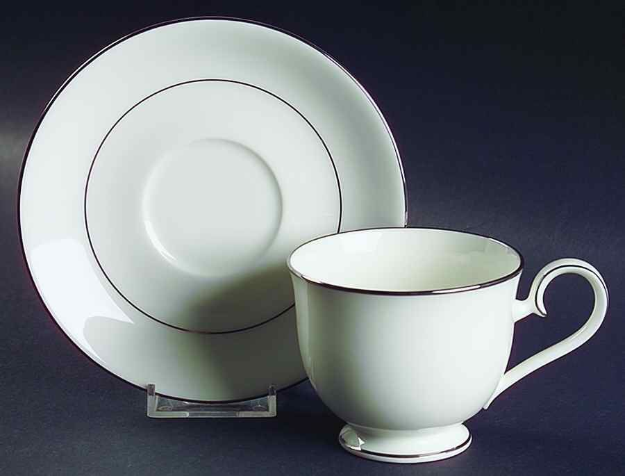 Purity White Footed Cup & Saucer Set by Noritake-1