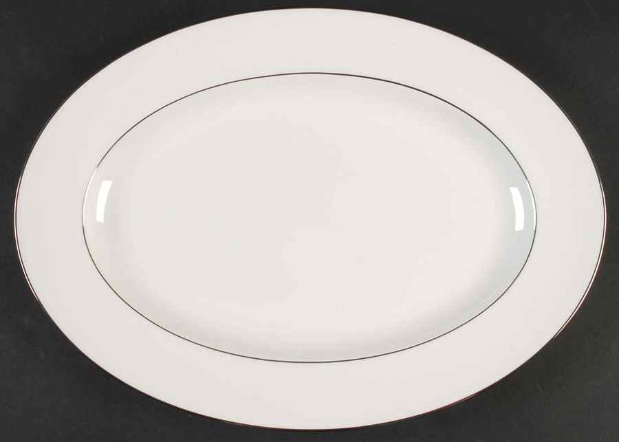Purity White 14" Oval Serving Platter by Noritake-1