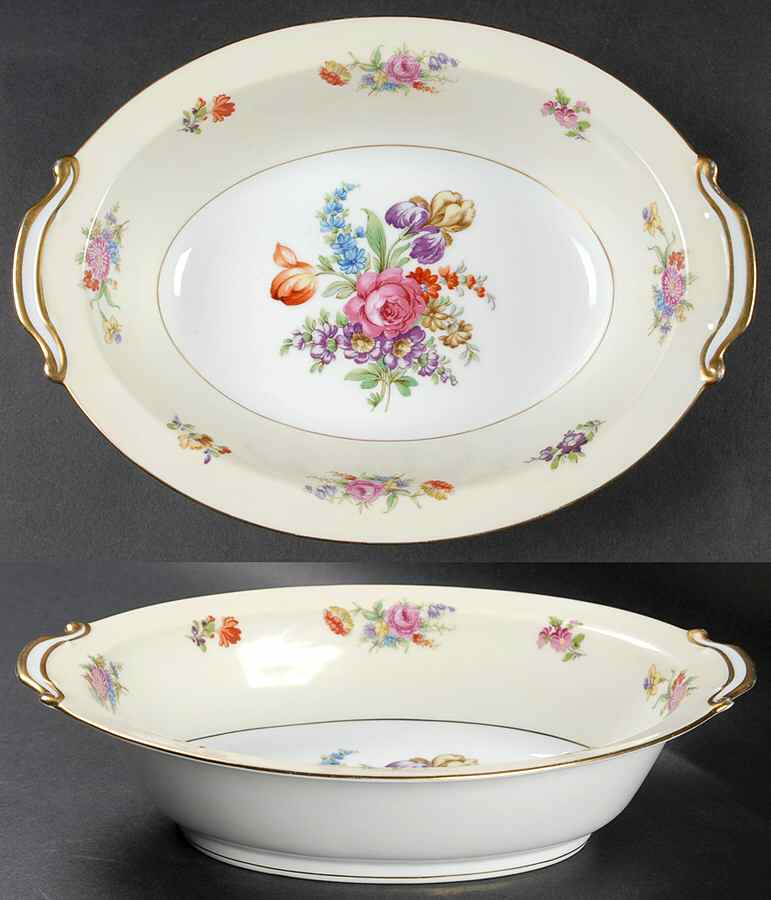Queen Anne 10" Oval Vegetable Bowl by Noritake-1
