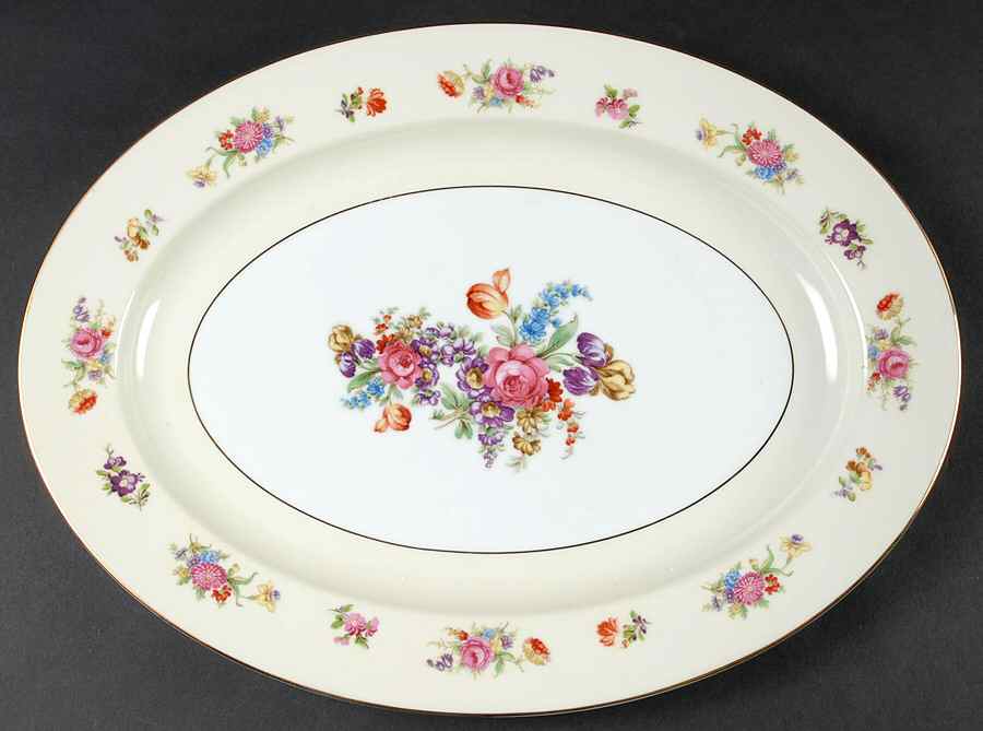 Queen Anne 16" Oval Serving Platter by Noritake-1