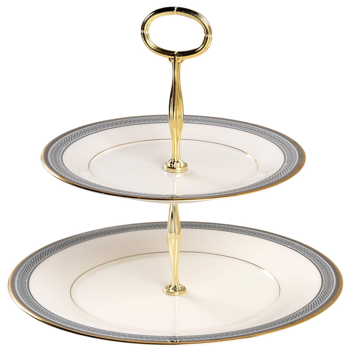 Queens Guard 6 5/8"-10"  2 Tiered Serving Tray (Dp, Sp) HC by Noritake-1