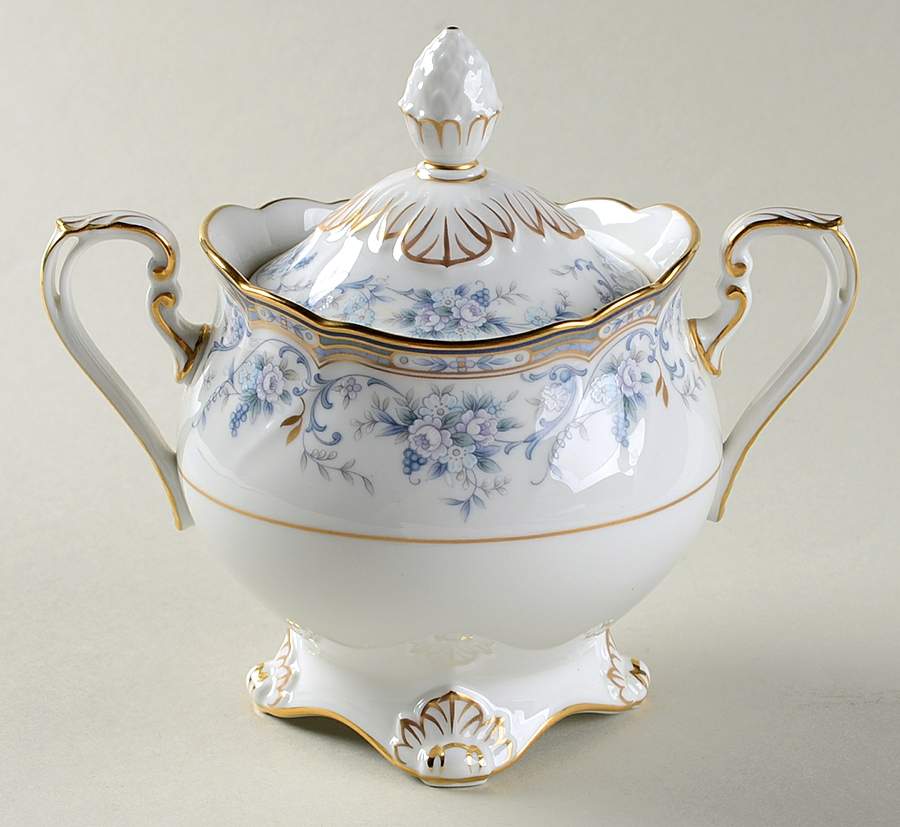 Queen's Mark Sugar Bowl & Lid by Noritake-1