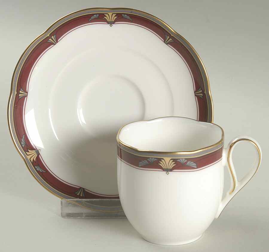 Queen's Splendor Flat Demitasse Cup & Saucer Set by Noritake-1
