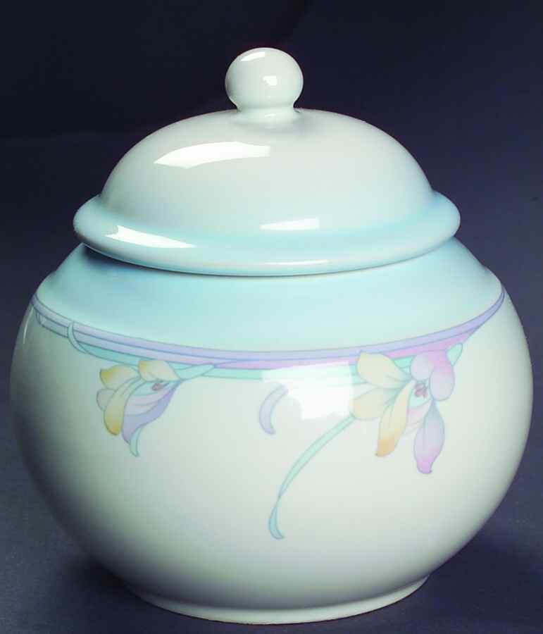 Rainbow End Sugar Bowl & Lid by Noritake-1