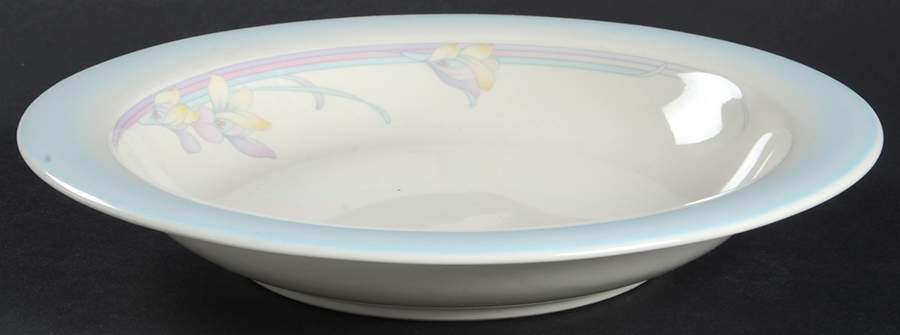 Rainbow End Rim Soup Bowl by Noritake-1