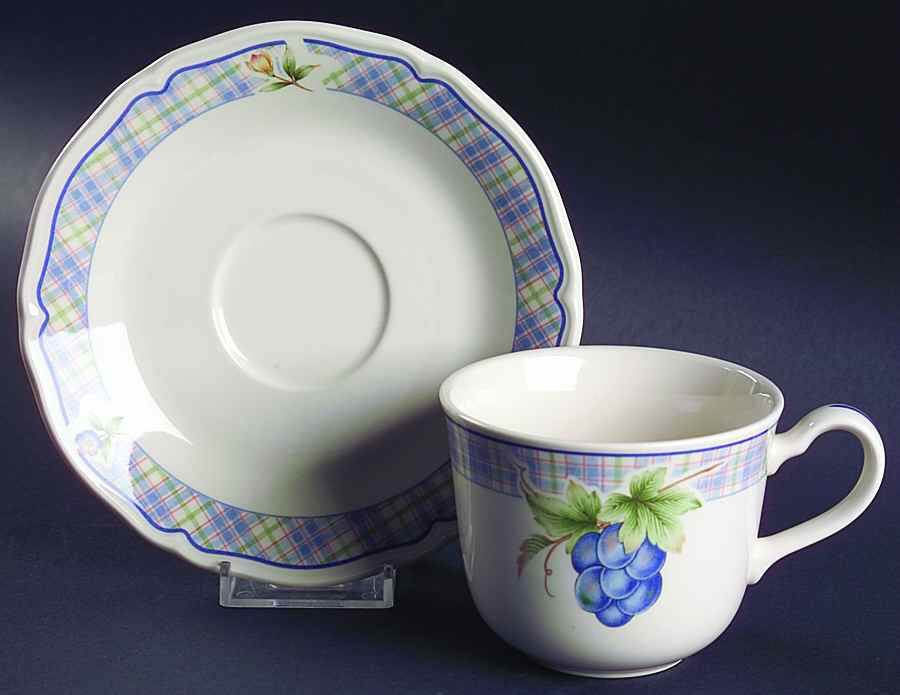Rainbow Fruits Flat Cup & Saucer Set by Noritake-1