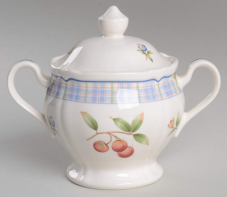 Rainbow Fruits Sugar Bowl & Lid by Noritake-1