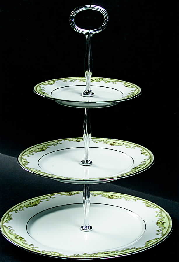 Raleigh 13 7/8"-14 1/4" 3-Tiered Serving Tray(DP,SP,BB) HC by Noritake-1