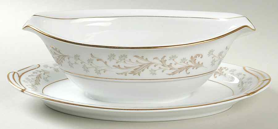 Ramsey Gravy Boat with Attached Underplate by Noritake-1