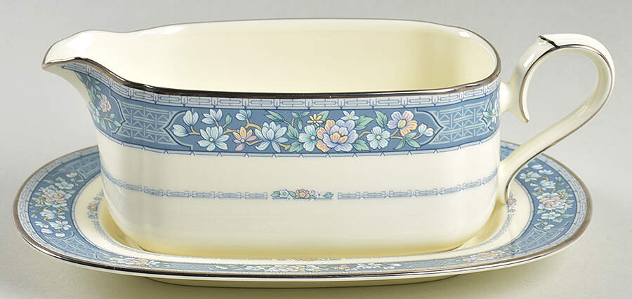 Randolph Gravy Boat & Underplate (Relish/Butter) by Noritake-1