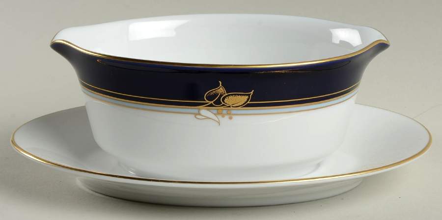Rangoon Gravy Boat with Attached Underplate by Noritake-1