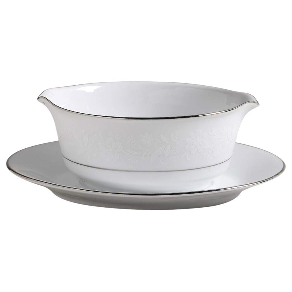 Ranier Gravy Boat with Attached Underplate by Noritake-1