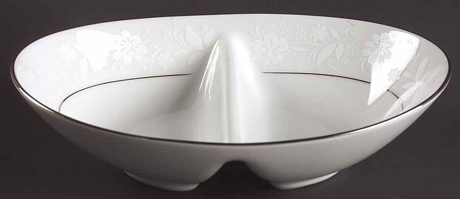 Ranier 10" Oval Divided Vegetable Bowl by Noritake-1