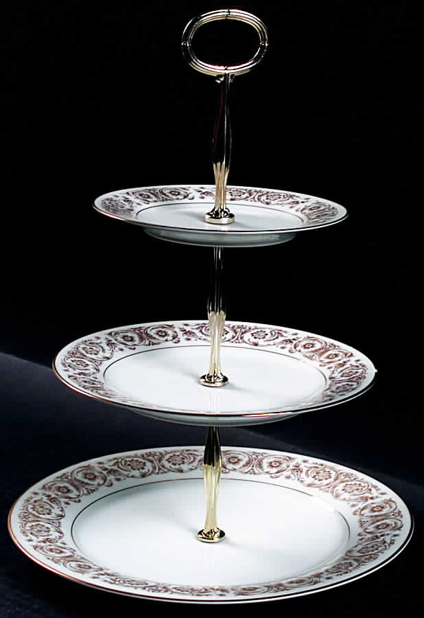 Raphael 13 7/8"-14 1/4" 3-Tiered Serving Tray(DP,SP,BB) HC by Noritake-1