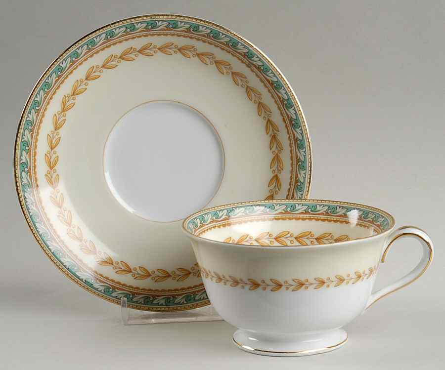 Raphael Footed Cup & Saucer Set by Noritake-1
