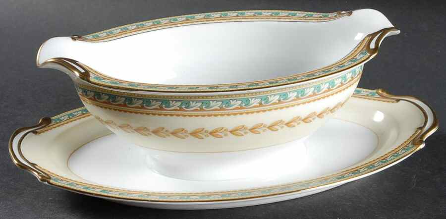 Raphael Gravy Boat with Attached Underplate by Noritake-1
