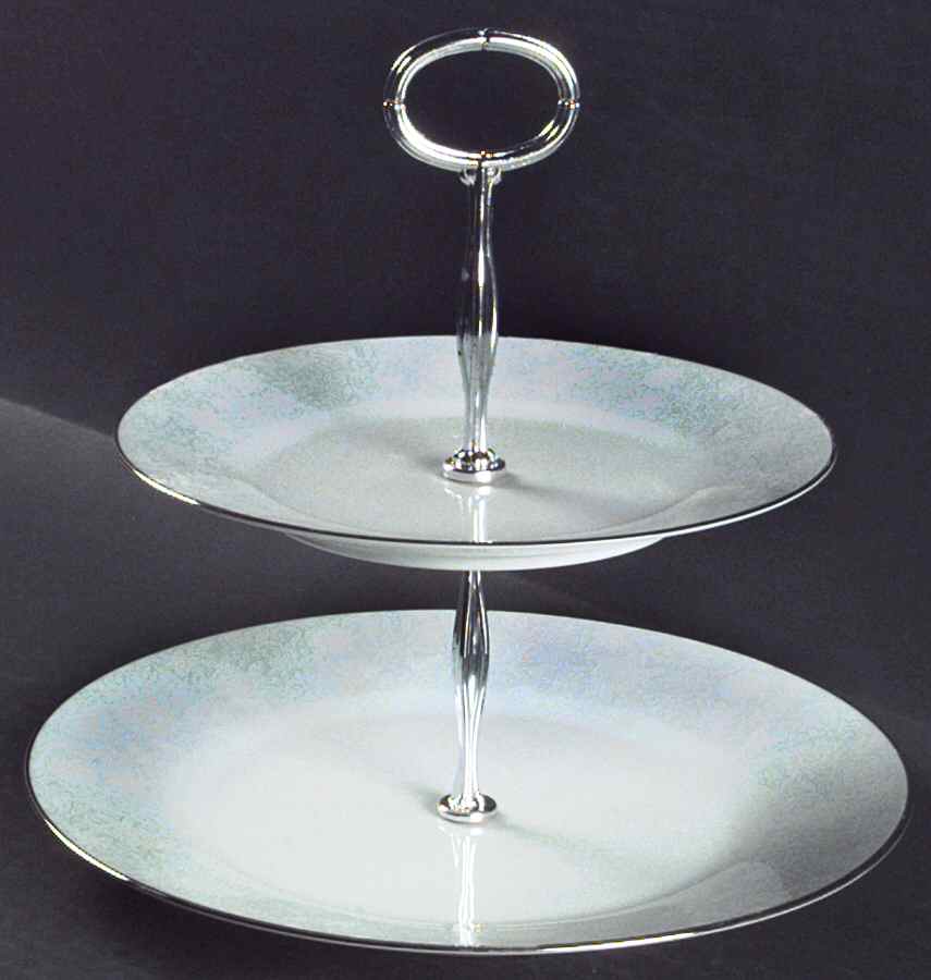 Ravel 6 5/8"-10"  2 Tiered Serving Tray (Dp, Sp) HC by Noritake-1