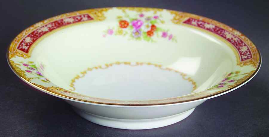 Redlace Rim Fruit/Dessert (Sauce) Bowl by Noritake-1
