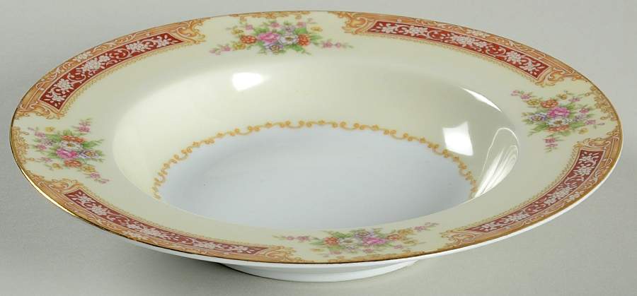 Redlace Rim Soup Bowl by Noritake-1