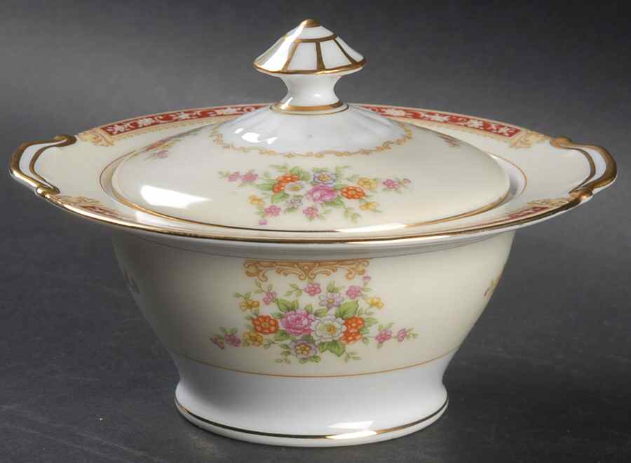 Redlace Sugar Bowl & Lid by Noritake-1