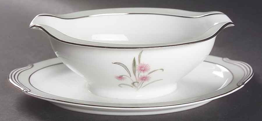 Regina Gravy Boat with Attached Underplate by Noritake-1