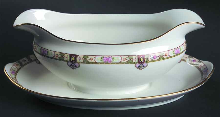 Regina Gravy Boat with Attached Underplate by Noritake-1