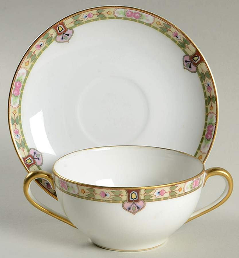 Regina Flat Bouillon Cup & Saucer by Noritake-1