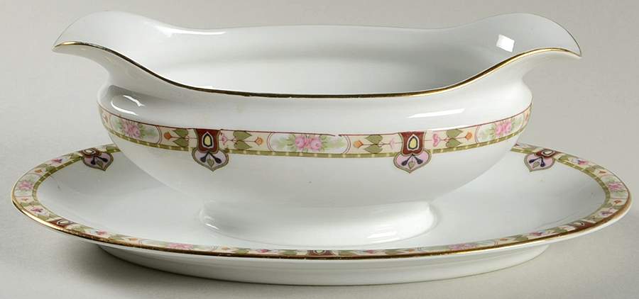 Regina Gravy Boat with Attached Underplate by Noritake-1