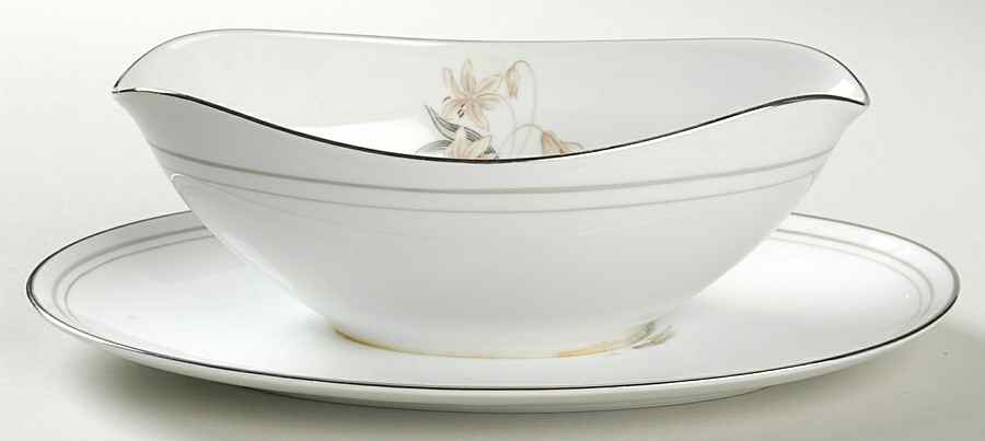 Renee Gravy Boat with Attached Underplate by Noritake-1