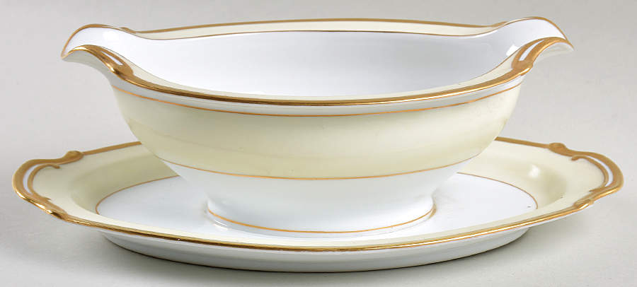 Rengold Gravy Boat with Attached Underplate by Noritake-1