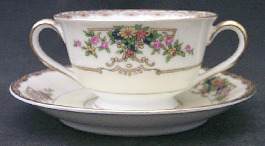 Renovia Footed Bouillon Cup & Saucer by Noritake-1
