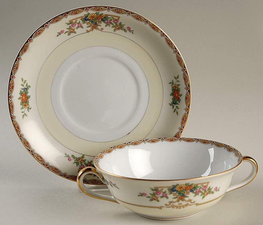 Renovia Flat Cream Soup Bowl & Saucer Set by Noritake-1