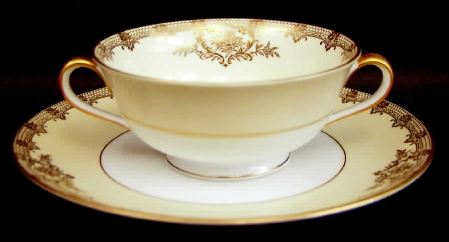 Revenna Footed Cream Soup Bowl & Saucer Set by Noritake-1