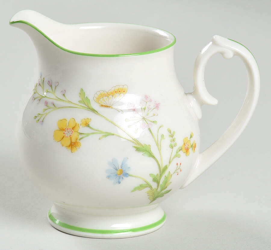 Reverie (Green Trim) Mini Creamer by Noritake-1