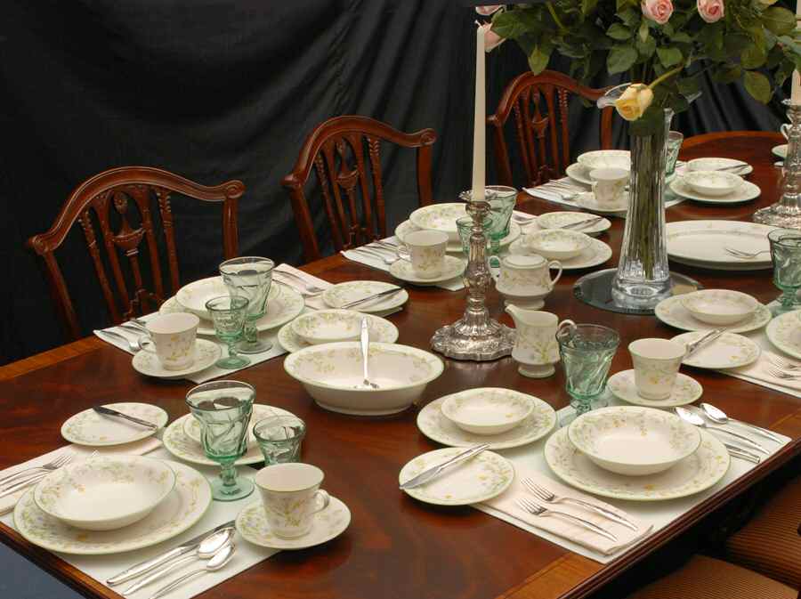 Reverie (Green Trim) 62 Piece Estate Set by Noritake-1