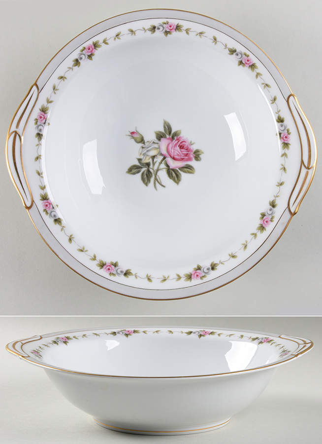 Reverie (Gold Trim) 10" Round Vegetable Bowl by Noritake-1