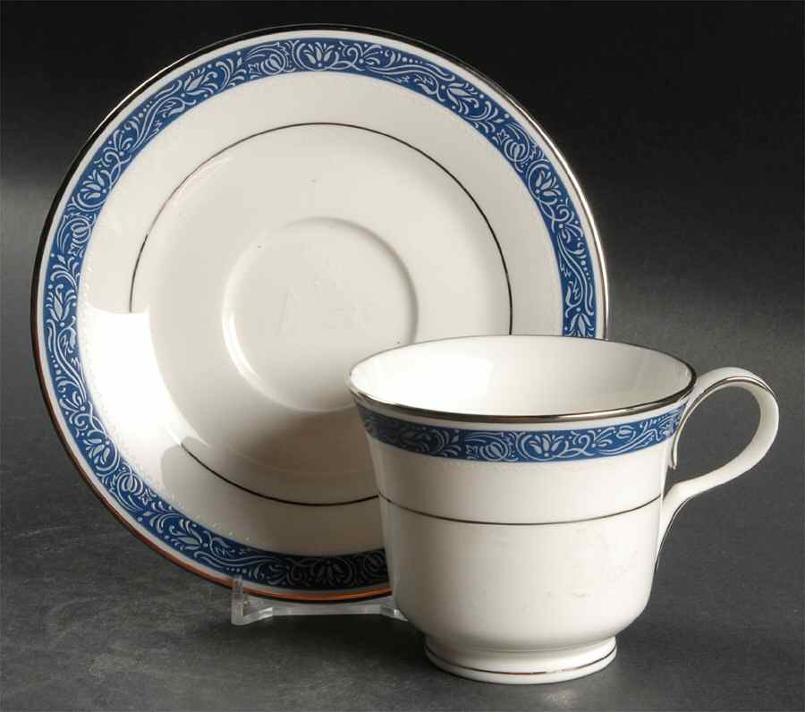Rhapsody Footed Cup & Saucer Set by Noritake-1