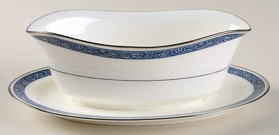 Rhapsody Gravy Boat with Attached Underplate by Noritake-1
