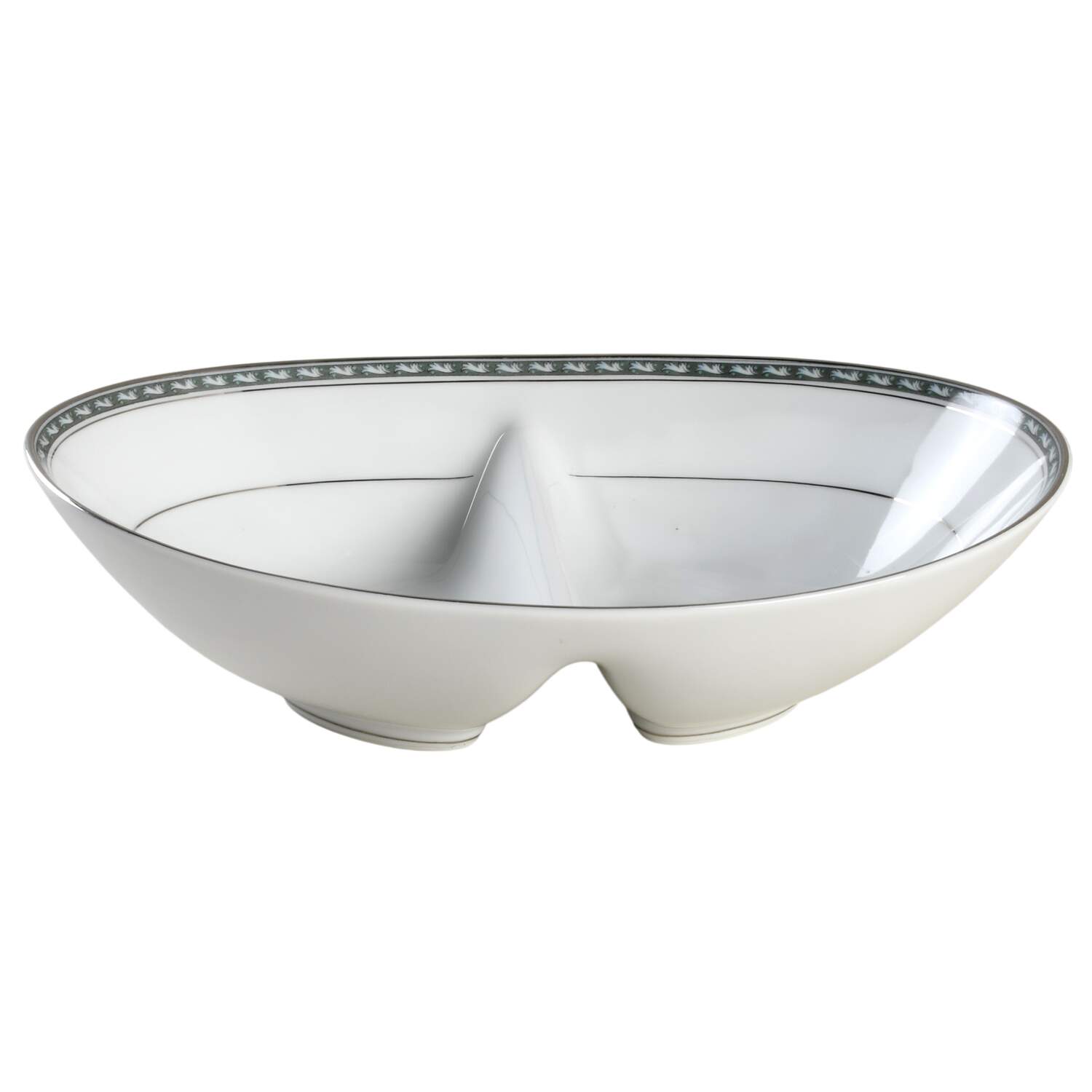 Rialto 10" Oval Divided Vegetable Bowl by Noritake-1