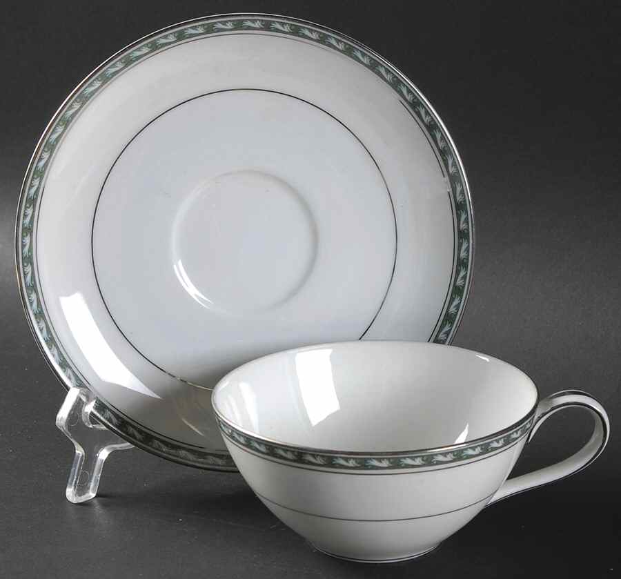 Rialto Flat Cup & Saucer Set by Noritake-1