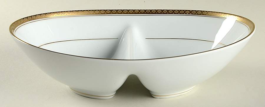 Richmond 10" Oval Divided Vegetable Bowl by Noritake-1