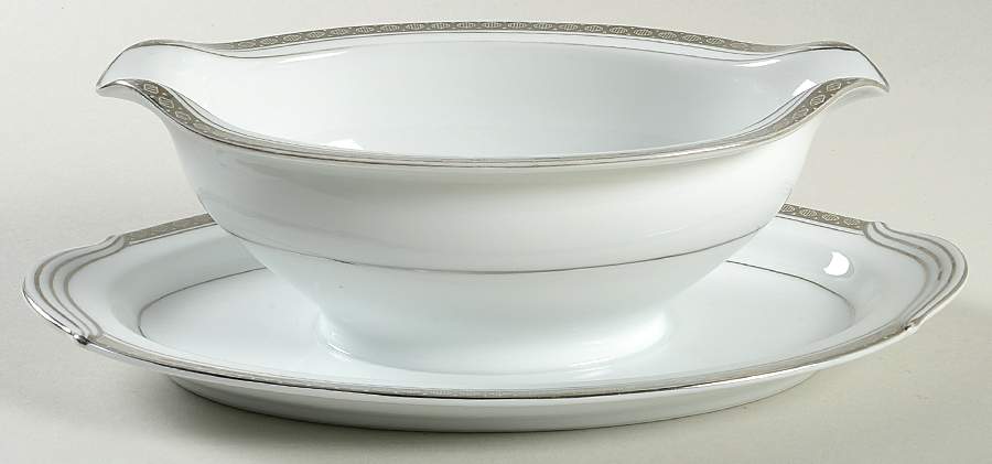 Richland Gravy Boat with Attached Underplate by Noritake-1