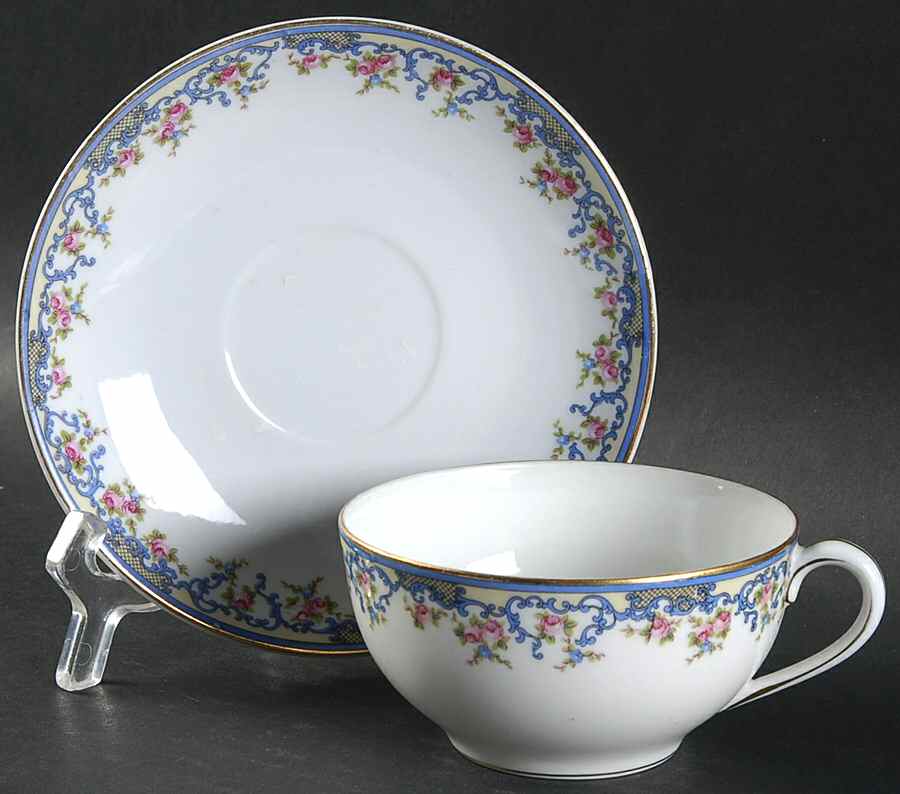 Richelieu Flat Cup & Saucer Set by Noritake-1