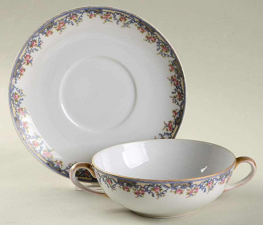 Richelieu Flat Cream Soup Bowl & Saucer Set by Noritake-1