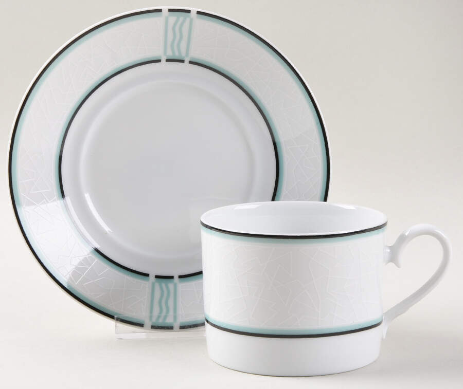 Ricochet Flat Cup & Saucer Set by Noritake-1