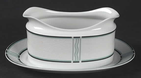 Ricochet Gravy Boat with Attached Underplate by Noritake-1
