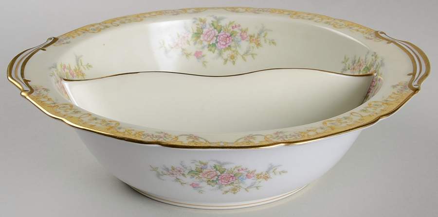 Ridley 10" Round Divided Vegetable Bowl by Noritake-1