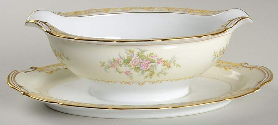 Ridley Gravy Boat with Attached Underplate by Noritake-1